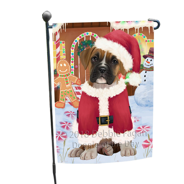 Christmas Gingerbread House Candyfest Boxer Dog Garden Flag GFLG56758