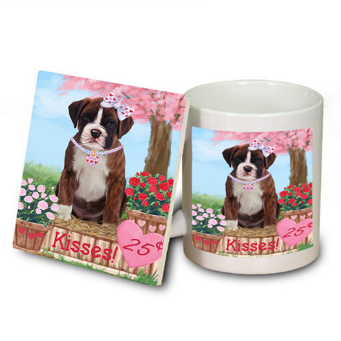 Rosie 25 Cent Kisses Boxer Dog Mug and Coaster Set MUC55940