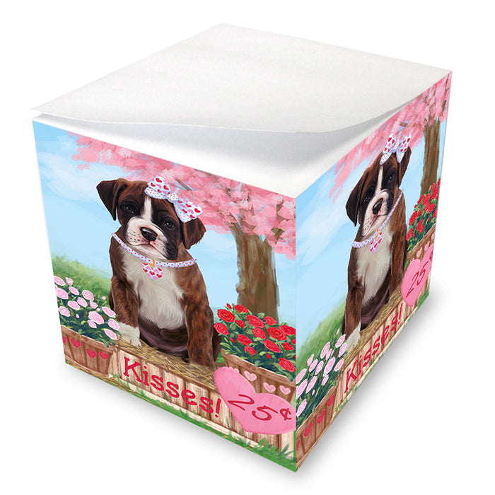 Rosie 25 Cent Kisses Boxer Dog Note Cube NOC54020
