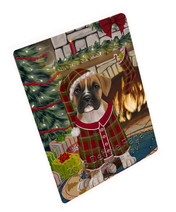 The Stocking was Hung Boxer Dog Cutting Board C70857