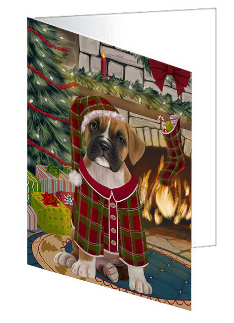The Stocking was Hung Chesapeake Bay Retriever Dog Handmade Artwork Assorted Pets Greeting Cards and Note Cards with Envelopes for All Occasions and Holiday Seasons GCD70328