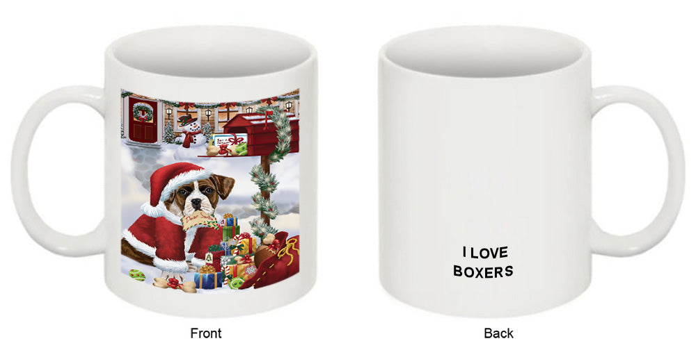 Boxer Dog Dear Santa Letter Christmas Holiday Mailbox Coffee Mug MUG49274