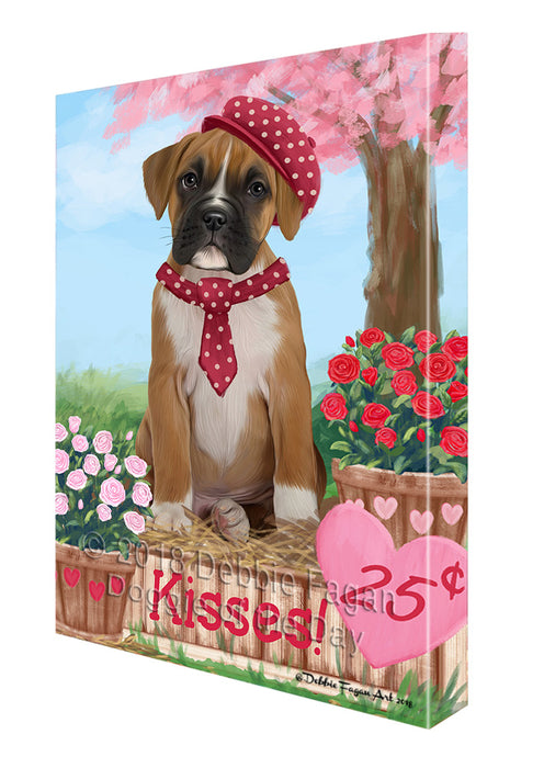 Rosie 25 Cent Kisses Boxer Dog Canvas Print Wall Art Décor CVS125765