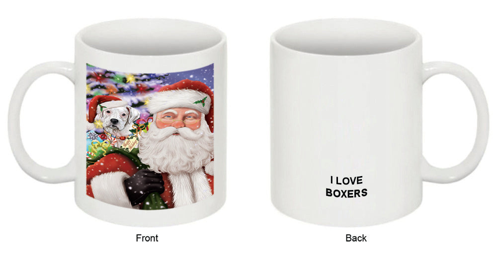 Santa Carrying Boxer Dog and Christmas Presents Coffee Mug MUG49364