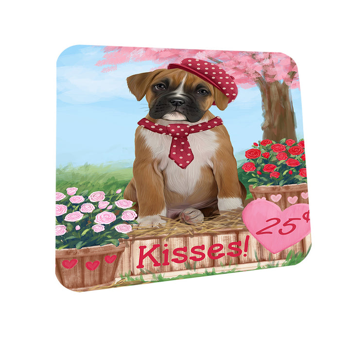Rosie 25 Cent Kisses Boxer Dog Coasters Set of 4 CST55907
