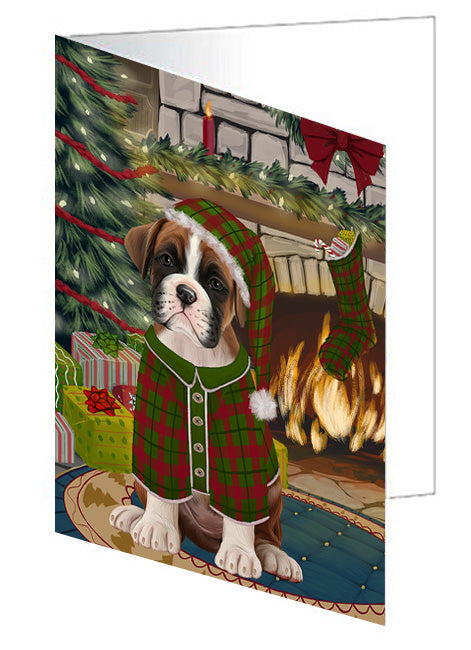 The Stocking was Hung Chesapeake Bay Retriever Dog Handmade Artwork Assorted Pets Greeting Cards and Note Cards with Envelopes for All Occasions and Holiday Seasons GCD70325