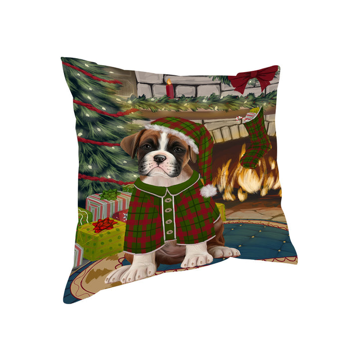 The Stocking was Hung Boxer Dog Pillow PIL69892