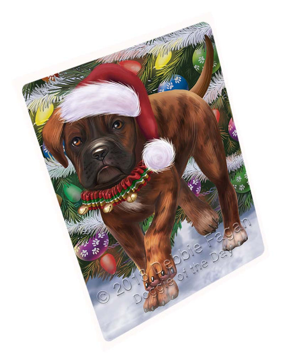 Trotting in the Snow Boxer Dog Cutting Board C71415