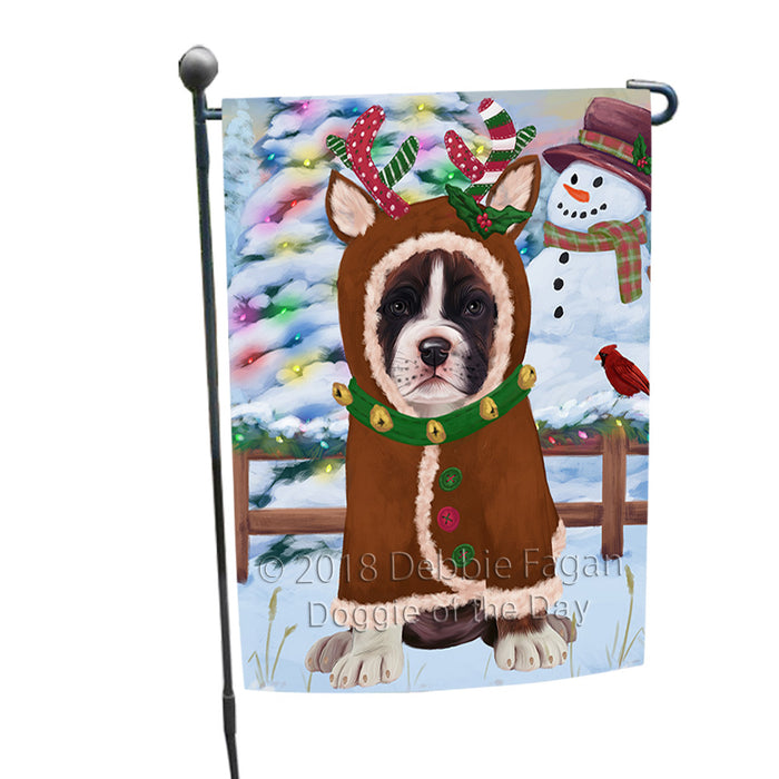 Christmas Gingerbread House Candyfest Boxer Dog Garden Flag GFLG56760