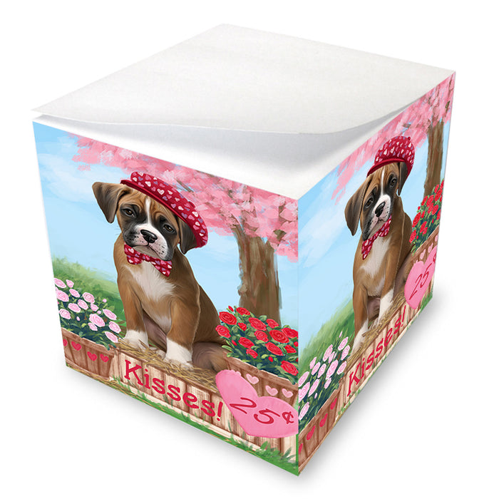Rosie 25 Cent Kisses Boxer Dog Note Cube NOC54022