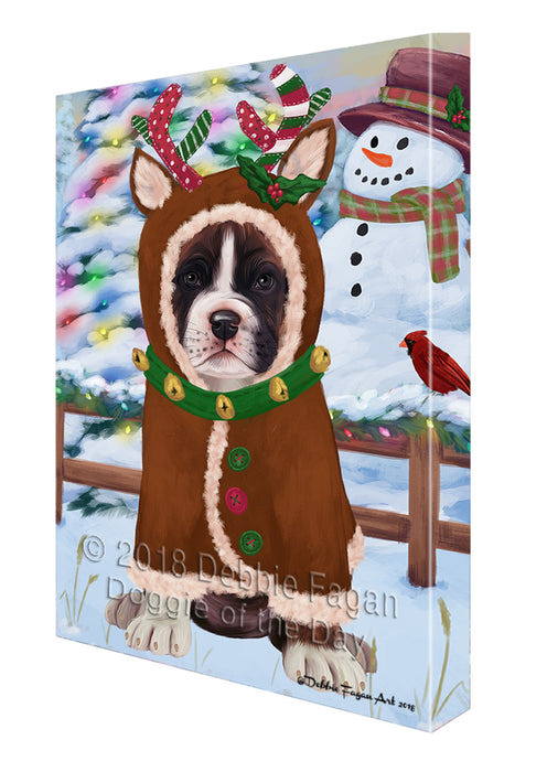 Christmas Gingerbread House Candyfest Boxer Dog Canvas Print Wall Art Décor CVS128132