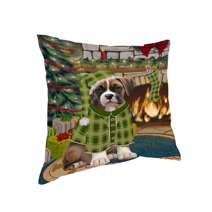 The Stocking was Hung Boxer Dog Pillow PIL69900