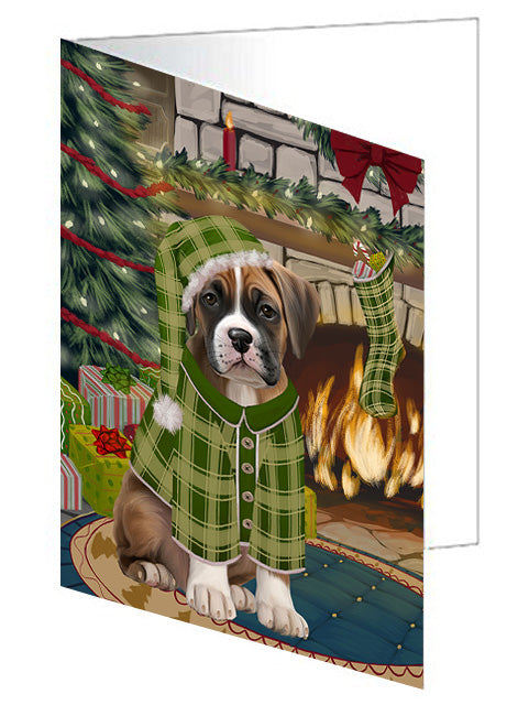 The Stocking was Hung Chesapeake Bay Retriever Dog Handmade Artwork Assorted Pets Greeting Cards and Note Cards with Envelopes for All Occasions and Holiday Seasons GCD70319