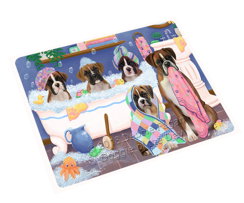 Rub A Dub Dogs In A Tub Boxers Dog Magnet MAG75453 (Small 5.5" x 4.25")