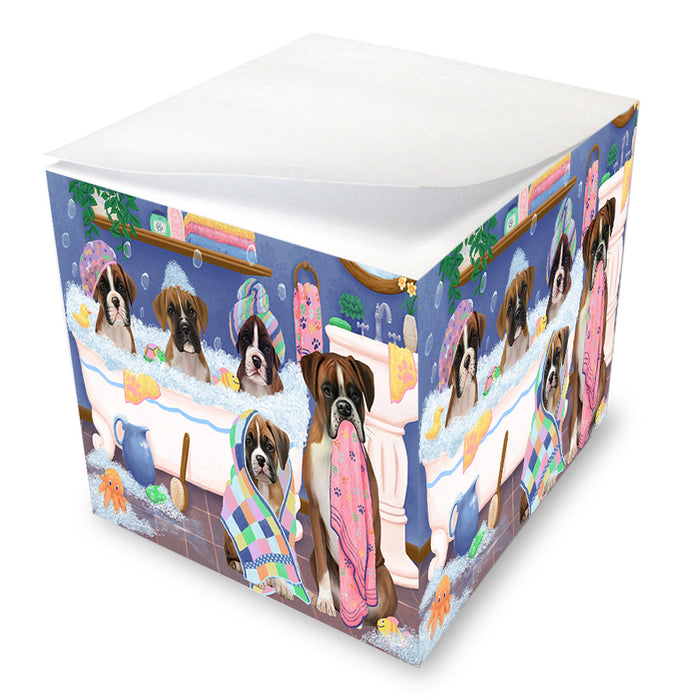 Rub A Dub Dogs In A Tub Boxers Dog Note Cube NOC54844