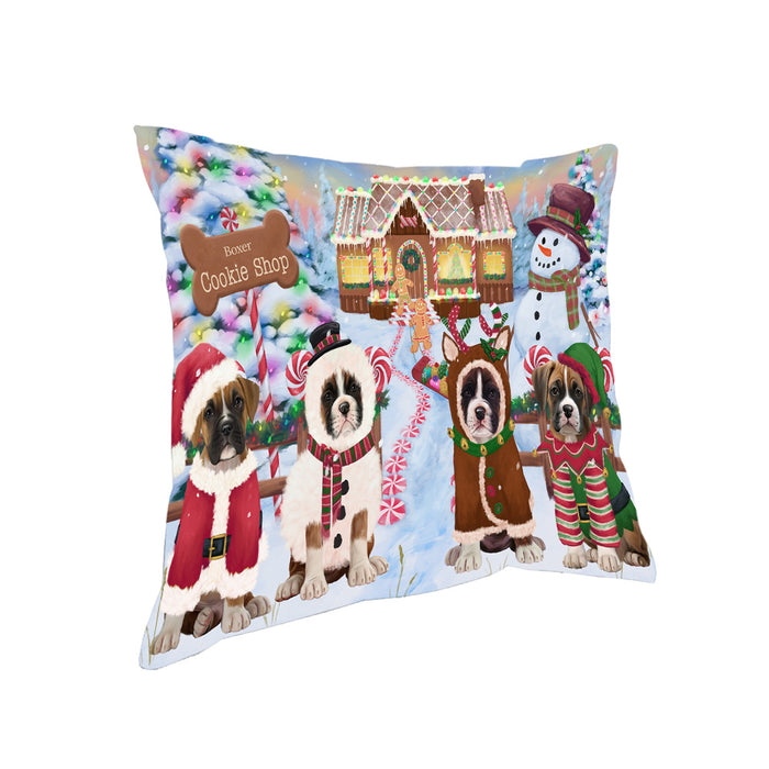 Holiday Gingerbread Cookie Shop Boxers Dog Pillow PIL79828