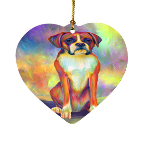 Paradise Wave Boxer Dog Heart Christmas Ornament HPOR56419