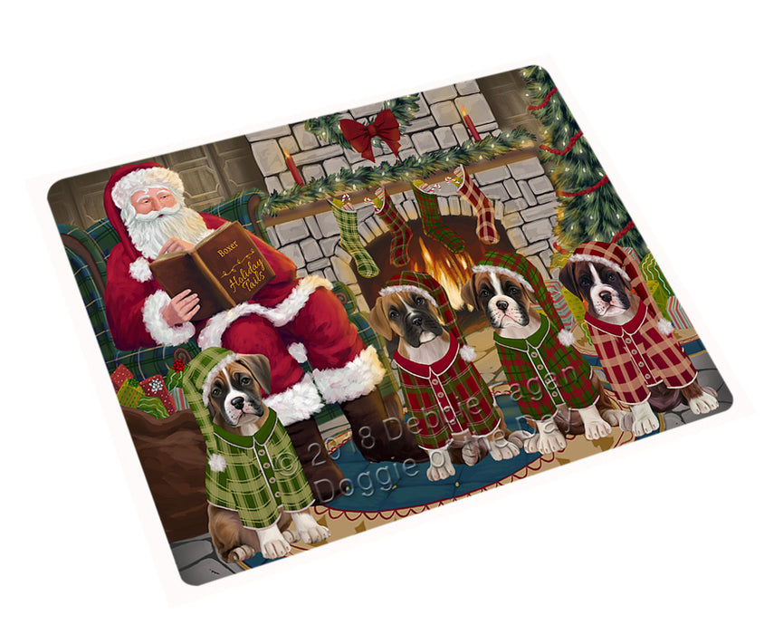 Christmas Cozy Holiday Tails Boxers Dog Cutting Board C70461