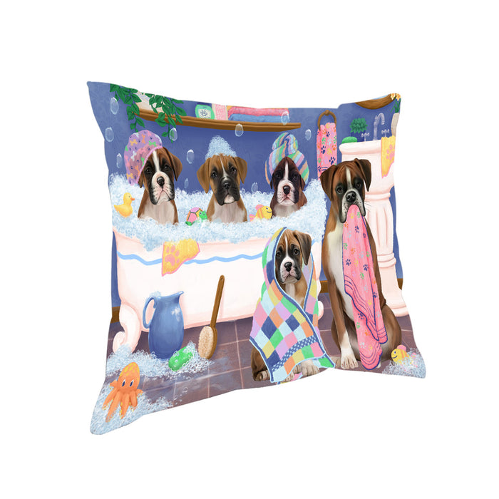 Rub A Dub Dogs In A Tub Boxers Dog Pillow PIL81380
