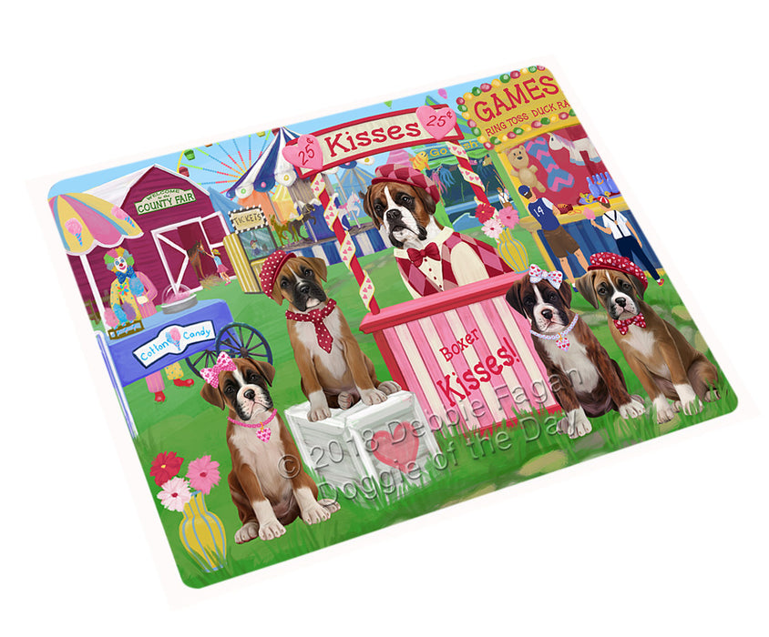 Carnival Kissing Booth Boxers Dog Cutting Board C72834