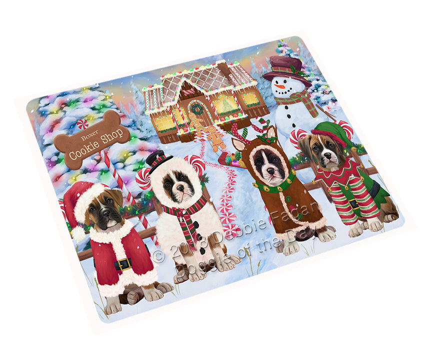 Holiday Gingerbread Cookie Shop Boxers Dog Magnet MAG74291 (Small 5.5" x 4.25")