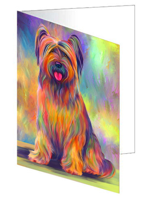 Paradise Wave Briard Dog Handmade Artwork Assorted Pets Greeting Cards and Note Cards with Envelopes for All Occasions and Holiday Seasons GCD79820