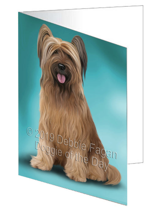 Briard Dog Handmade Artwork Assorted Pets Greeting Cards and Note Cards with Envelopes for All Occasions and Holiday Seasons GCD77615