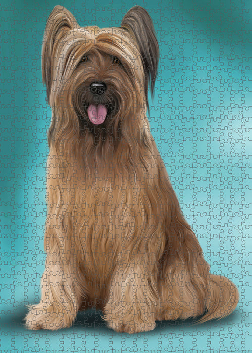 Briard Dog Portrait Jigsaw Puzzle for Adults Animal Interlocking Puzzle Game Unique Gift for Dog Lover's with Metal Tin Box