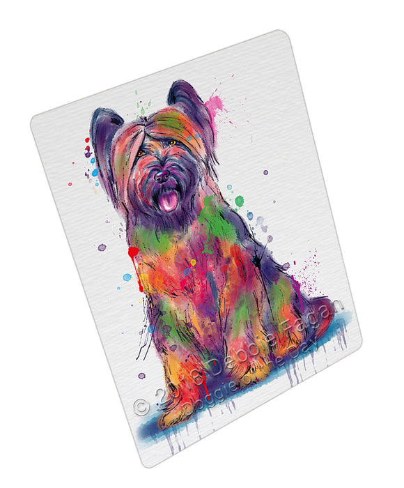 Watercolor Briard Dog Cutting Board - For Kitchen - Scratch & Stain Resistant - Designed To Stay In Place - Easy To Clean By Hand - Perfect for Chopping Meats, Vegetables