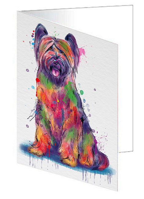 Watercolor Briard Dog Handmade Artwork Assorted Pets Greeting Cards and Note Cards with Envelopes for All Occasions and Holiday Seasons GCD79946