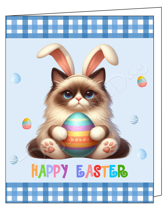 Briman Cat Easter Day Greeting Cards and Note Cards with Envelope - Easter Invitation Card with Multi Design Pack