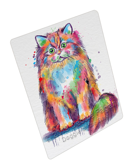 Watercolor British Longhair Cat Cutting Board - For Kitchen - Scratch & Stain Resistant - Designed To Stay In Place - Easy To Clean By Hand - Perfect for Chopping Meats, Vegetables