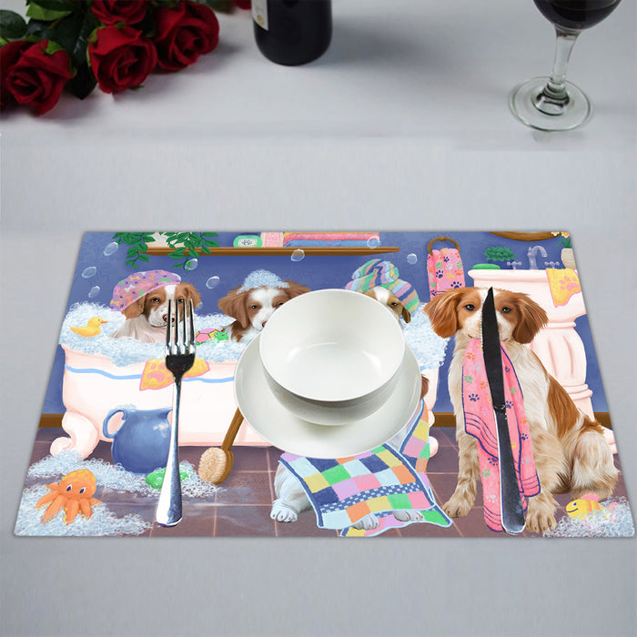 Rub A Dub Dogs In A Tub Brittany Spaniel Dogs Placemat