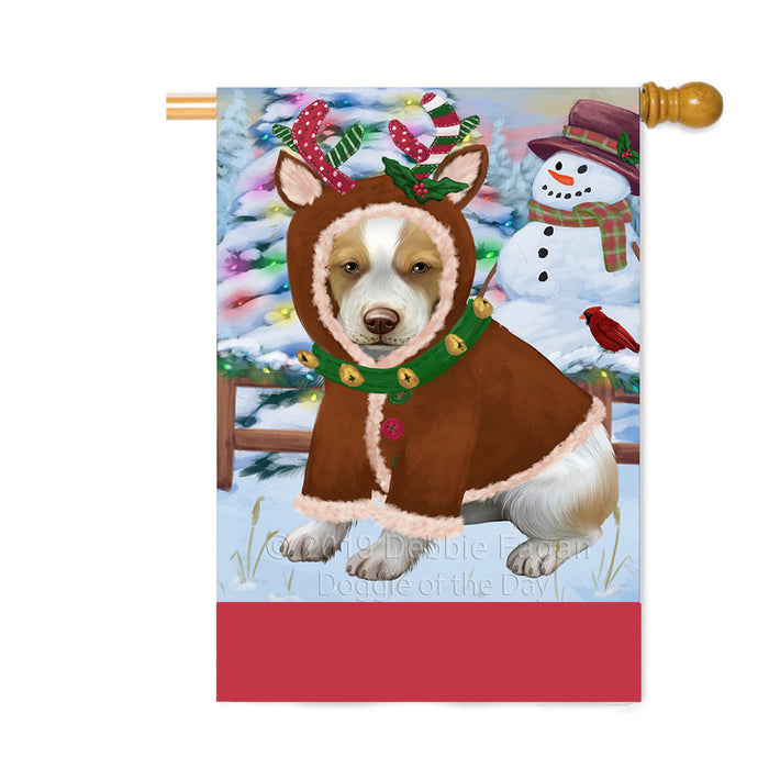 Personalized Gingerbread Candyfest Brittany Spaniel Dog Custom House Flag FLG63761