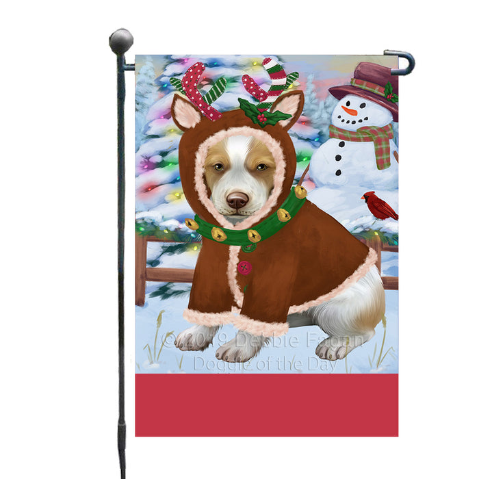 Personalized Gingerbread Candyfest Brittany Spaniel Dog Custom Garden Flag GFLG63978