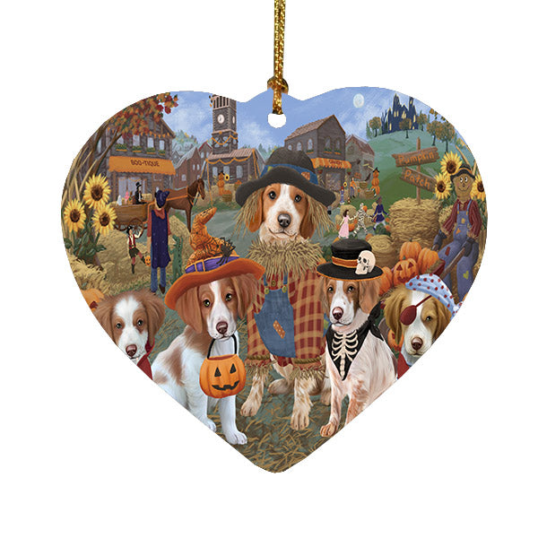 Halloween 'Round Town Boxer Copy Dogs Heart Christmas Ornament HPOR57480