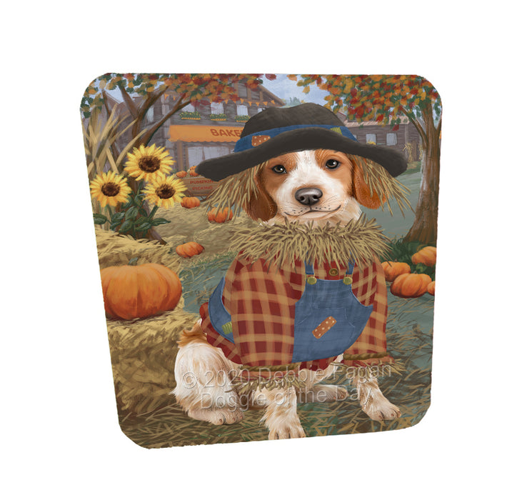 Halloween 'Round Town Brittany Spaniel Dogs Coasters Set of 4 CSTA57847