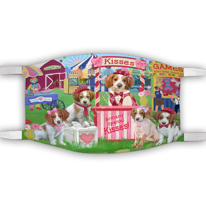 Carnival Kissing Booth Brittany Spaniel Dogs Face Mask FM48028