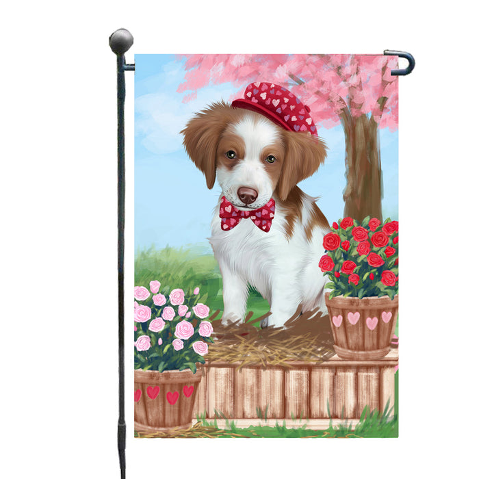 Personalized Rosie 25 Cent Kisses Brittany Spaniel Dog Custom Garden Flag GFLG64668