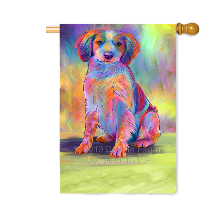 Personalized Paradise Wave Brittany Spaniel Dog Custom House Flag FLG-DOTD-A60075