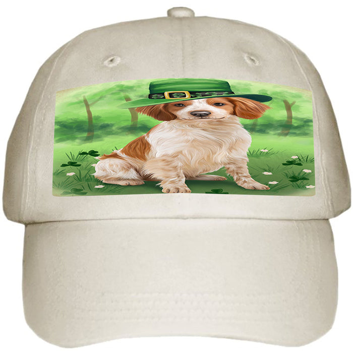 St. Patricks Day Irish Portrait Brittany Spaniel Dog Ball Hat Cap HAT49959