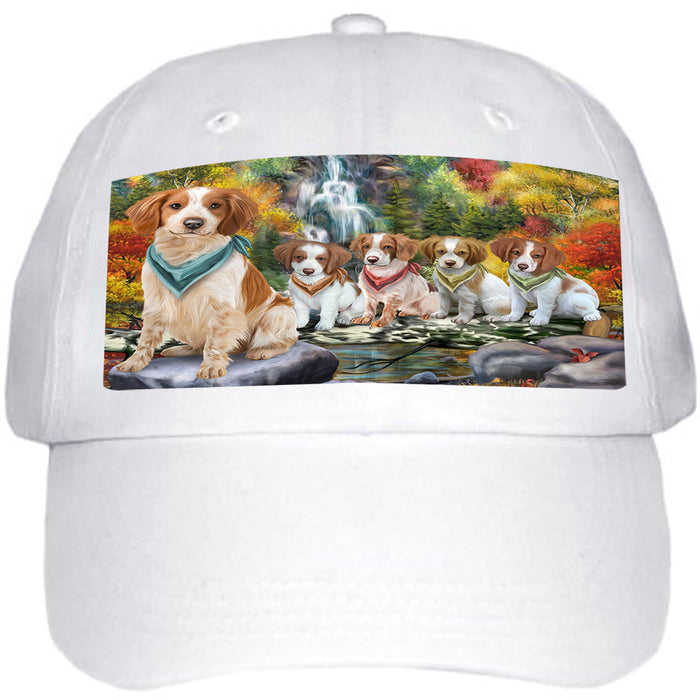 Scenic Waterfall Brittany Spaniels Dog Ball Hat Cap HAT52866