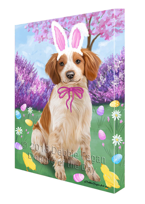 Brittany Spaniel Dog Easter Holiday Canvas Wall Art CVS57234