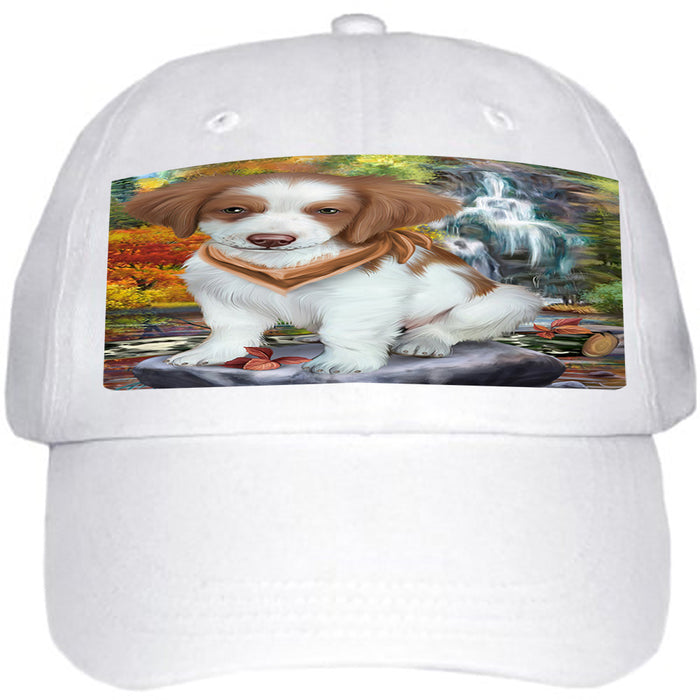 Scenic Waterfall Brittany Spaniel Dog Ball Hat Cap HAT52869