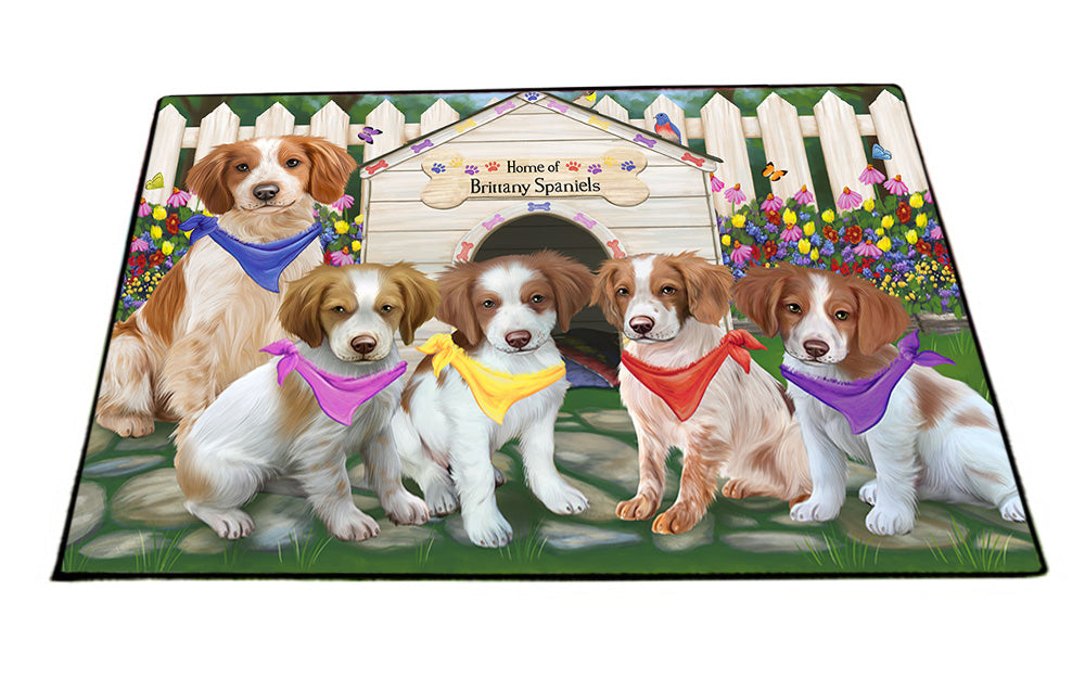 Spring Dog House Brittany Spaniels Dog Floormat FLMS50127