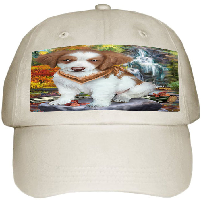 Scenic Waterfall Brittany Spaniel Dog Ball Hat Cap HAT52869