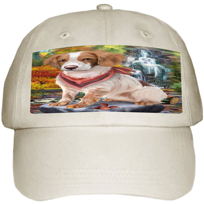 Scenic Waterfall Brittany Spaniel Dog Ball Hat Cap HAT52872