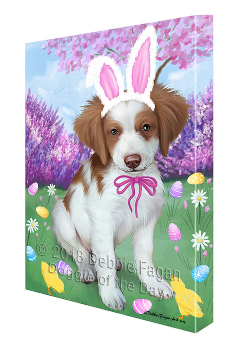 Brittany Spaniel Dog Easter Holiday Canvas Wall Art CVS57252