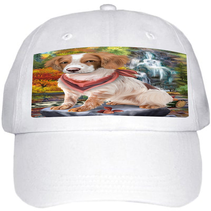 Scenic Waterfall Brittany Spaniel Dog Ball Hat Cap HAT52872