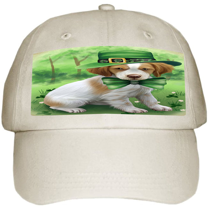 St. Patricks Day Irish Portrait Brittany Spaniel Dog Ball Hat Cap HAT49965